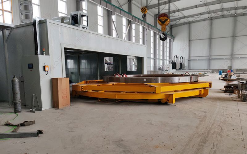 環(huán)保設(shè)備噴砂房配套的有軌電動(dòng)轉(zhuǎn)運(yùn)車：效率、安全、環(huán)保