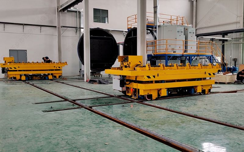 真空爐、烘干爐重型物料流轉利器——平移換軌地平車